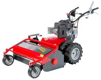 Mecanica Benassi traktorska kosilica u radu na travnatoj površini.